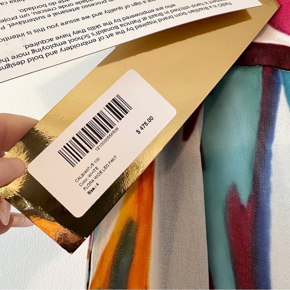 PatBo FLORA WIDE LEG PANT size small size 4 retail $475 - Picture 10 of 11